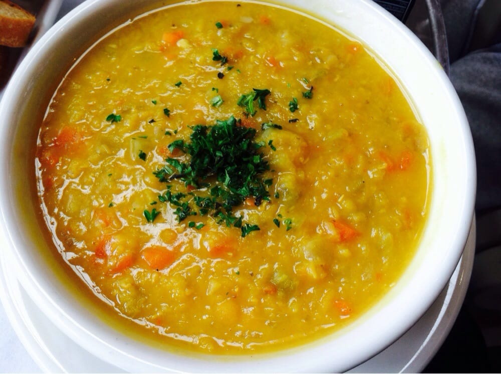 Golden Lentil Soup with saffron